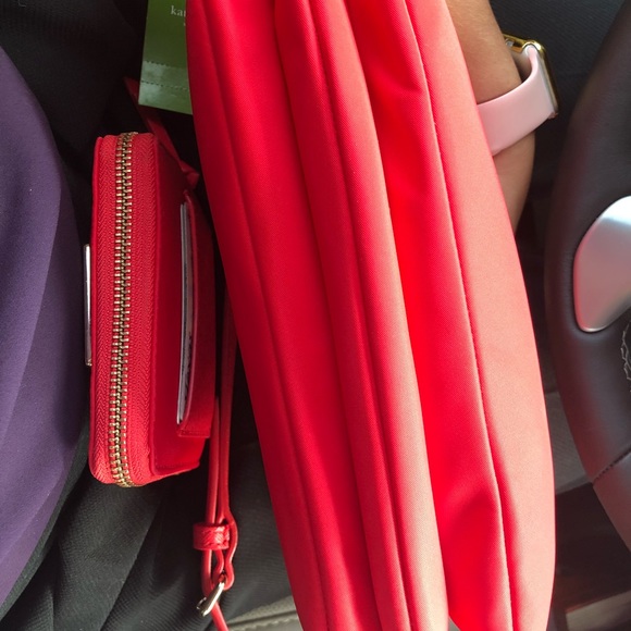 KaTe SpAdE nylon red crossbody AND matching Wallet - Picture 3 of 5